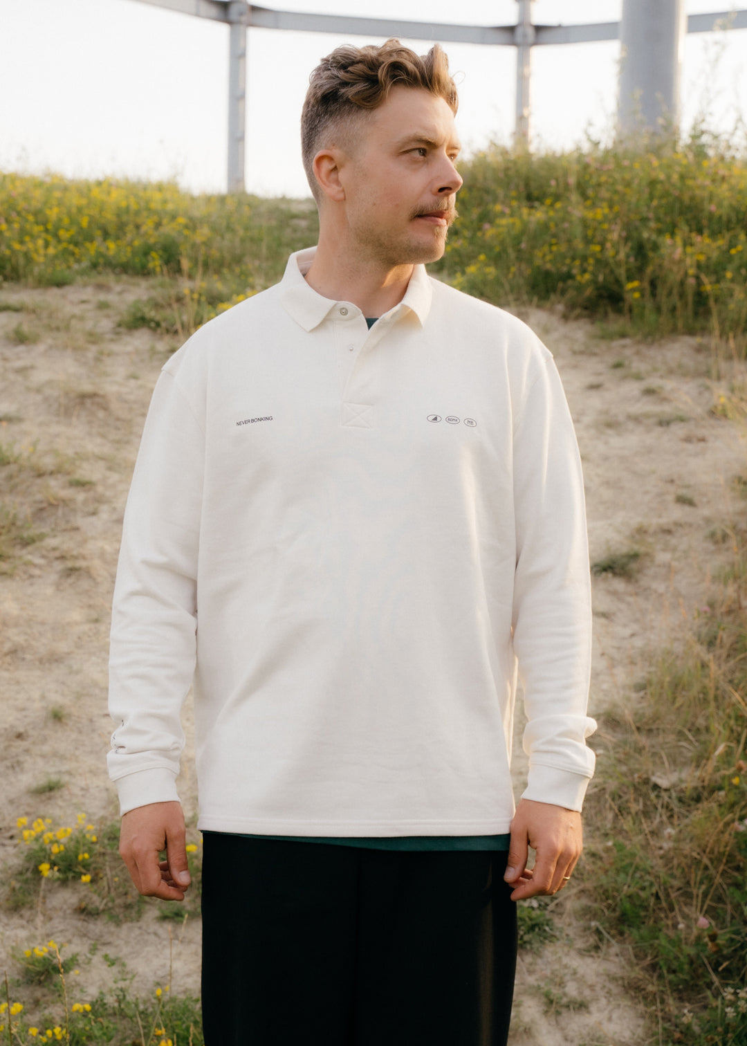 Process Polo Sweater Off White